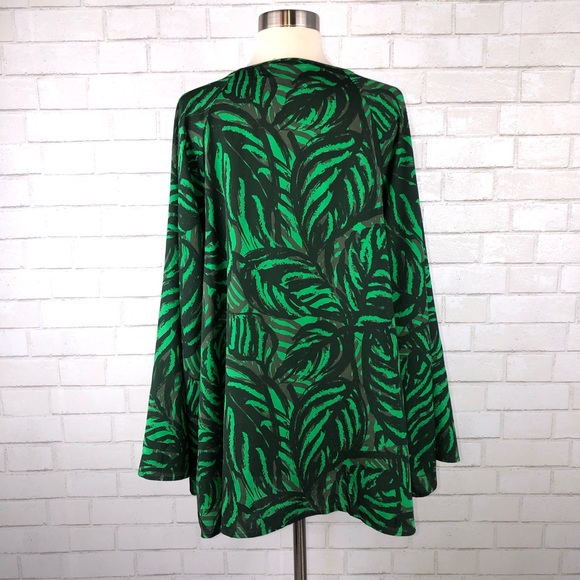 Twelve by Twelve Palm Print Tunic Top K2547 - Picture 6 of 8